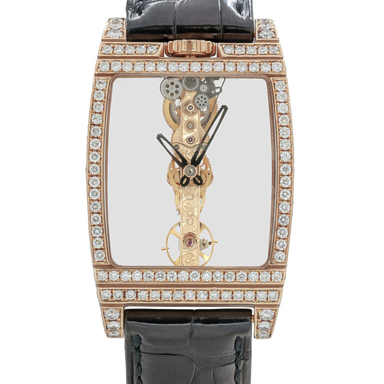 Corum Golden Bridge 18K Rose Gold & Diamonds Lady's Watch
