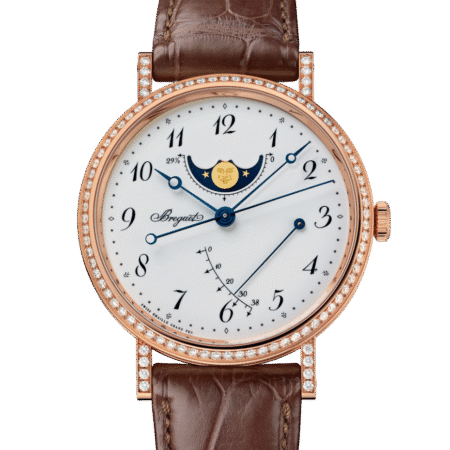 Breguet Classique Moon Phase 18k Rose Gold & Diamonds Men's Watch