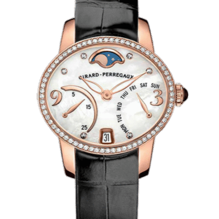 Girard Perregaux Cats Eye Bi-Retro 18K Rose Gold & Diamonds Ladies Watch