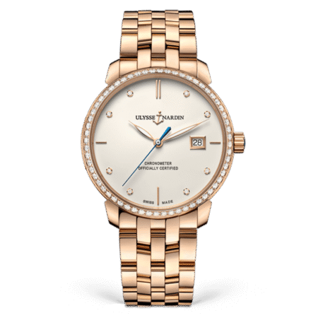 Ulysse Nardin Classico 18K Rose Gold Diamond Men's Watch