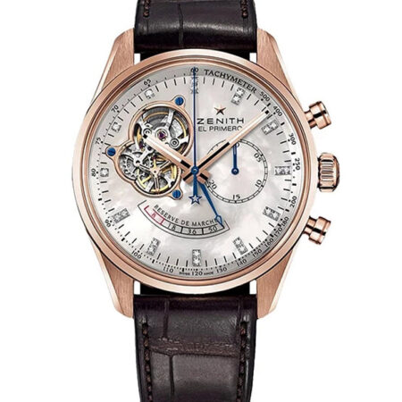 Zenith Chronomaster Open Power Reserve 18K Rose Gold & Diamonds Men's Watch
