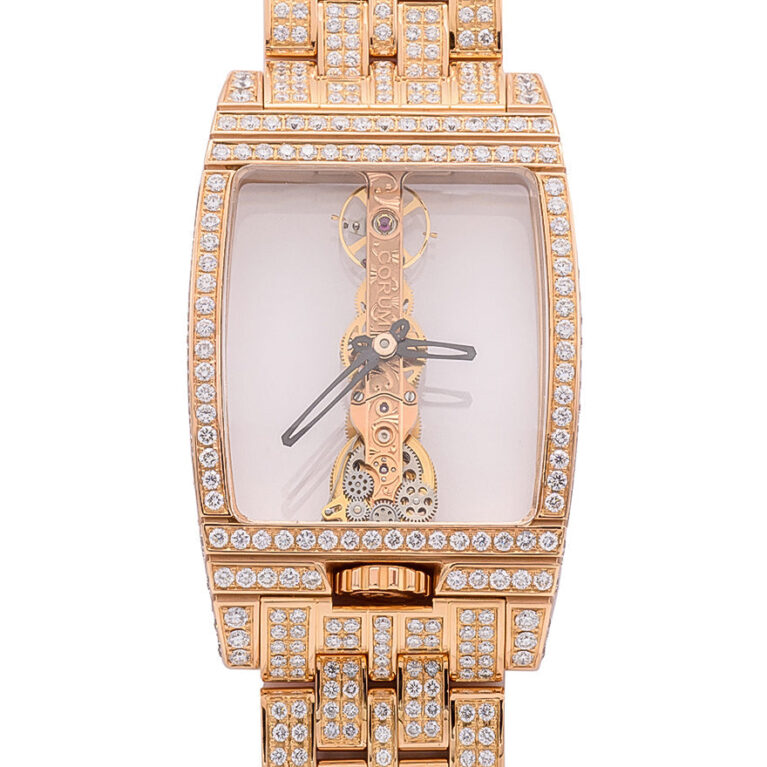 Corum Golden Bridge 18K Rose Gold & Diamonds Pice Unique Unisex Watch