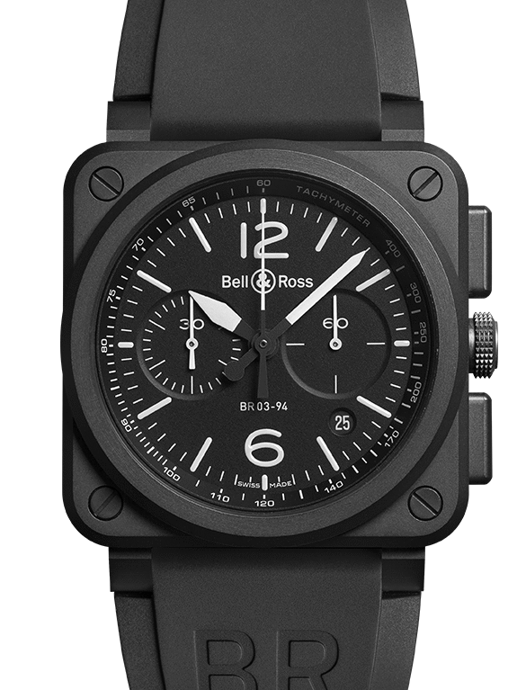 Bell & Ross Instruments BR 03-94 Chronograph Black Matte Ceramic Men`s Watch