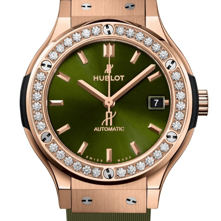 Hublot Classic Fusion Green King Gold & Diamonds Unisex Watch