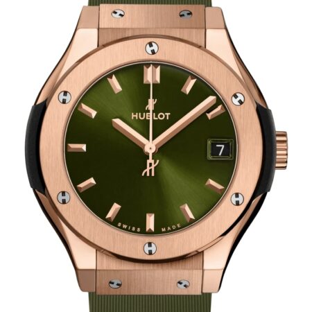 Hublot Classic Fusion Green 18K King Gold Unisex Quartz Watch