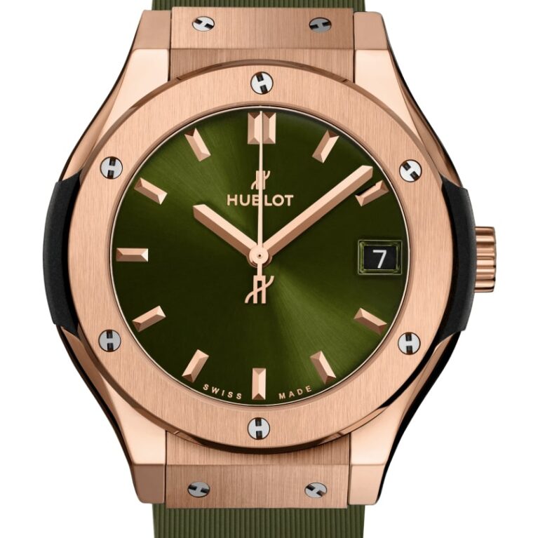 Hublot Classic Fusion Green 18K King Gold Unisex Quartz Watch