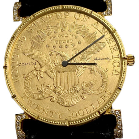 Corum Golden 20 Dollars 18K Yellow Gold & Diamonds Limited Edition Unisex Watch