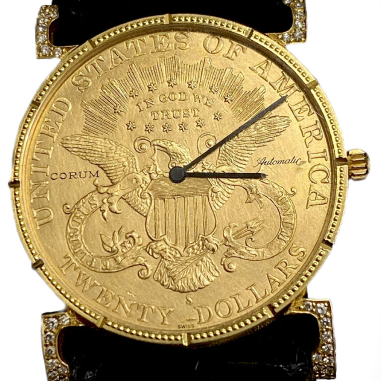 Corum Golden 20 Dollars 18K Yellow Gold & Diamonds Limited Edition Unisex Watch