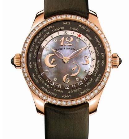Girard Perregaux World Time 18K Rose Gold & Diamonds Unisex Watch