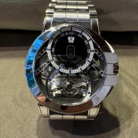 Harry Winston Ocean Tourbillon Jumping Hour White Gold Men's Watch