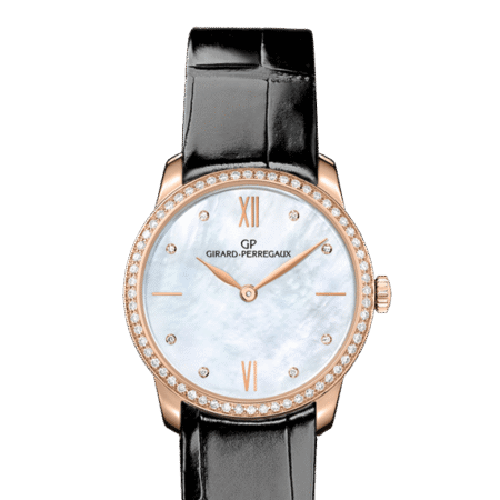 Girard Perregaux 1966 18K Rose Gold Diamond Lady's Watch