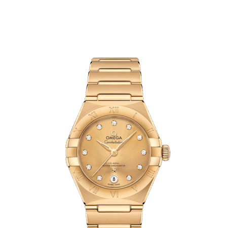 Omega Constellation Co-Axial Master Chronometer 18K Yellow Gold & Diamond Lady’s Watch