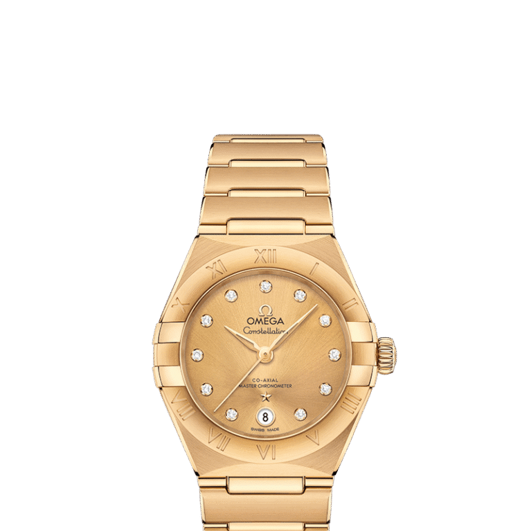 Omega Constellation Co-Axial Master Chronometer 18K Yellow Gold & Diamond Lady’s Watch